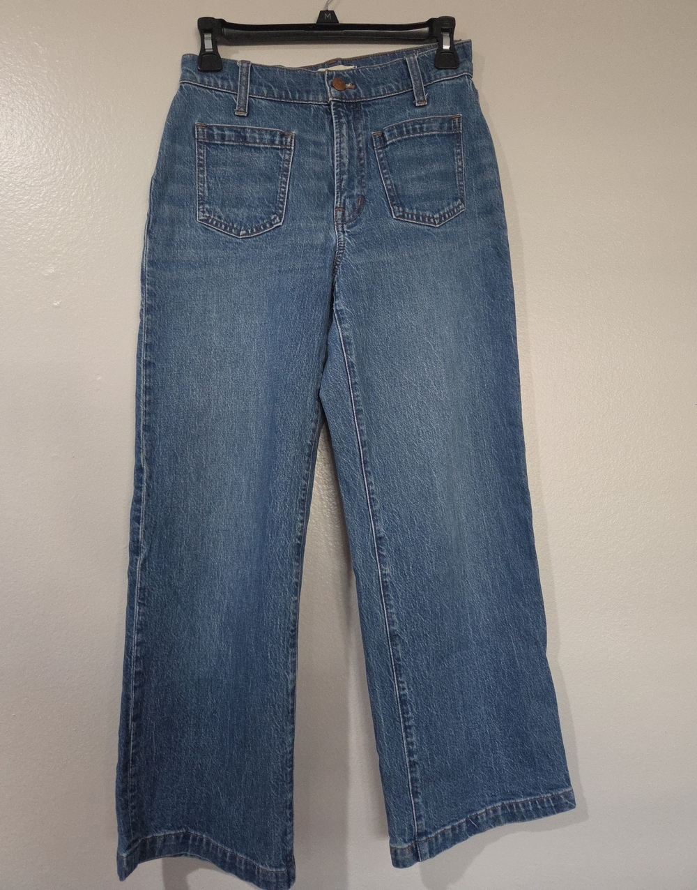 Madewell Wide-Leg High-Rise Jeans in Blue Wash
